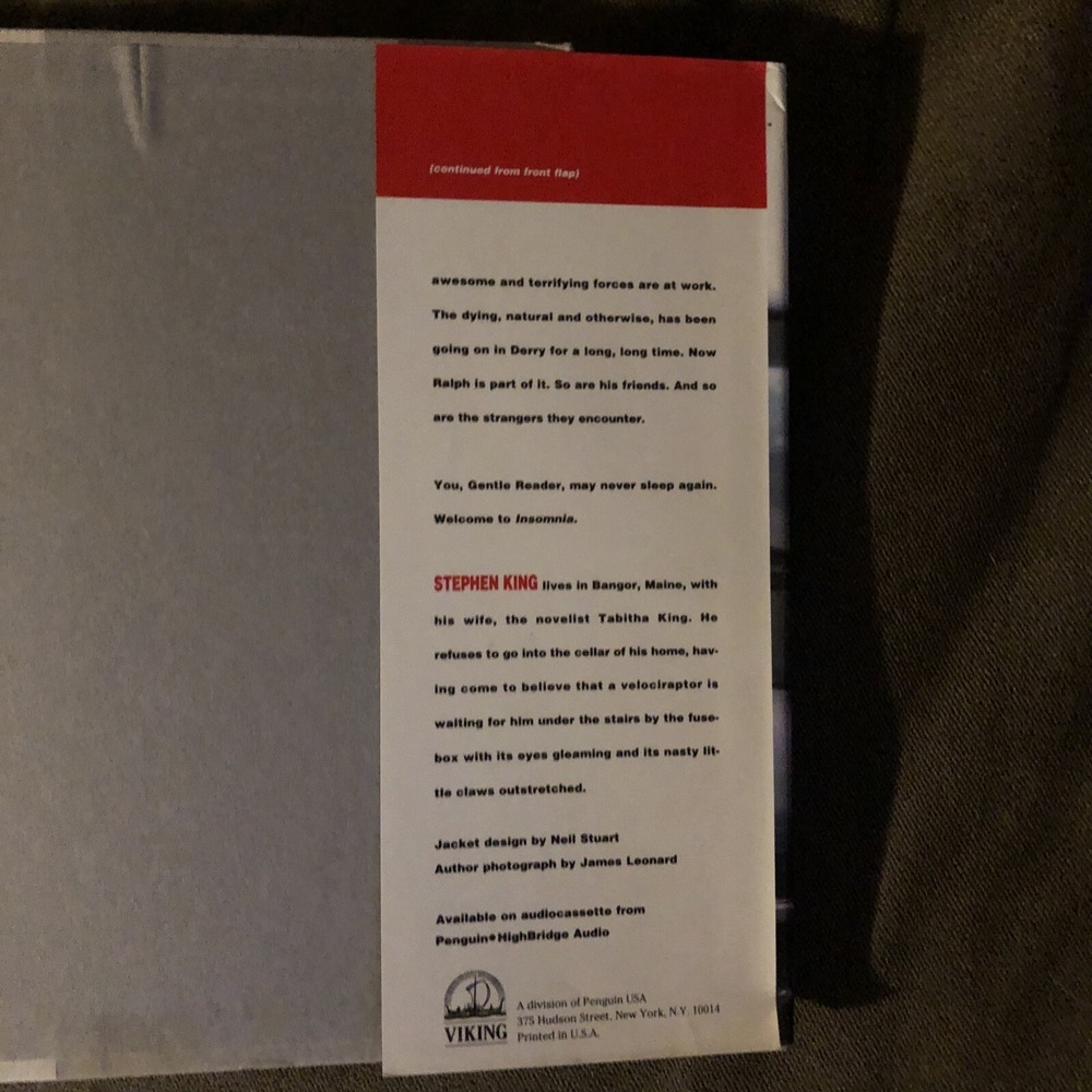 Insomnia/Stephen King/First Edition - Picture 5 of 7